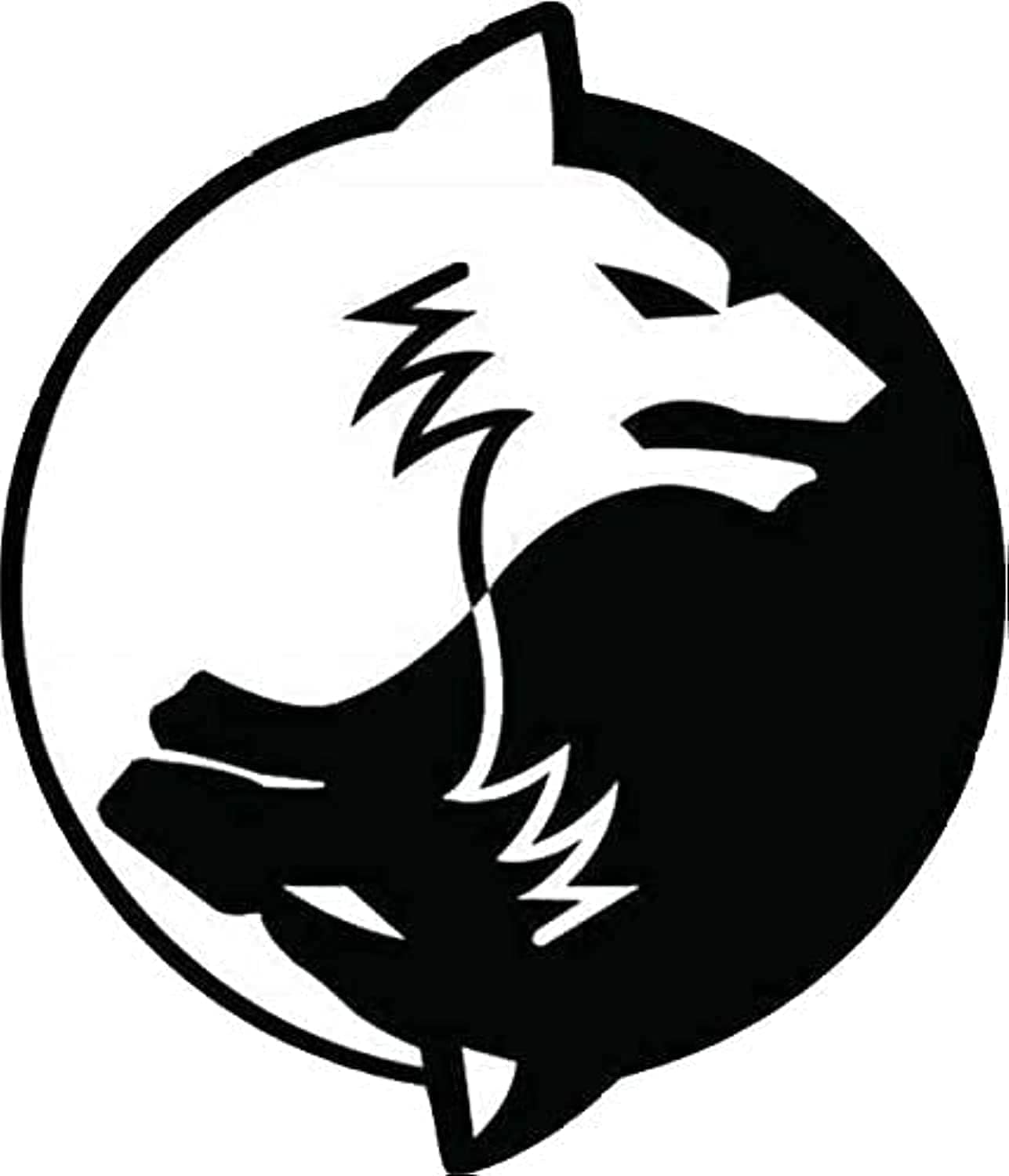 BPA® Vinyl Wolf Peace Black White Chinese KUNG FU Tea Kwan DO Tattoo Decal Symbol Sign Helmet Motorcycle Luggage Laptop Notebook Halloween Cooler Water Bottle Scrapbook Gift