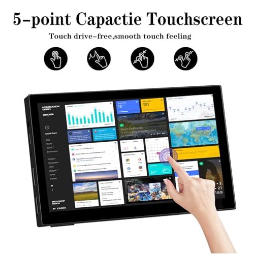 Image of Touchscreen Portable Monitor 8-Inch,Small HDMI Monitor 800 * 480 Built-in Speakers,for Raspberry Pi PS4 Switch Laptop Windows