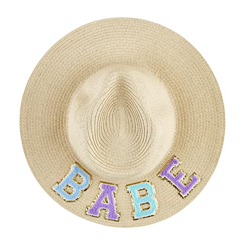 Fedora pour femme Mud Pie avec patchs texturés élégants et finitions tressées naturelles