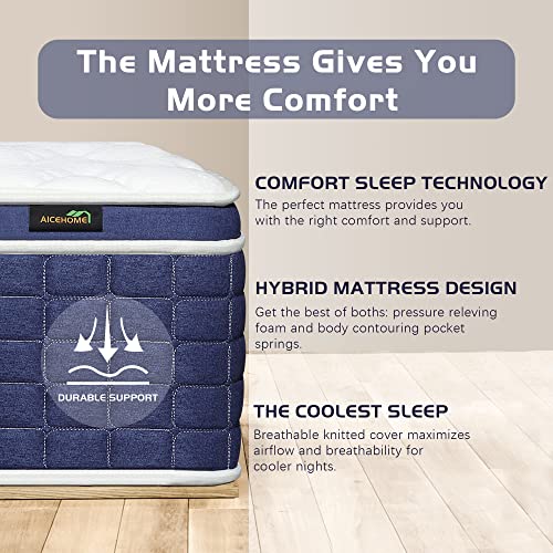 AICEHOME-10-Inch-Innerspring-Hybrid-Mattress-and-Individual-Pocket-SpringsFull-Bed-in-a-Box-with-Breathable-Soft-Knitted-Fabric-Cover-for-Pressure-Relief