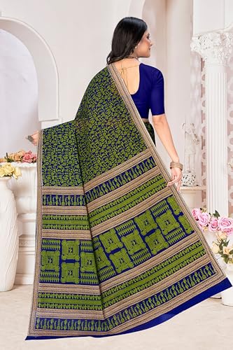 Image of TAMAIRA FASHION Mulmul Pure Cotton Saree For Woman Warli Printed |Office Wear Daily Wear Sarees For Women Without Blouse Piece(Available in 16 Colours)