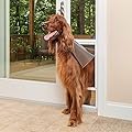 PetSafe Freedom Aluminum Patio Panel Sliding Glass Dog and Cat Door, Adjustable 76 13/16 in to 80 11/16 in - Large-Tall White Pet Door