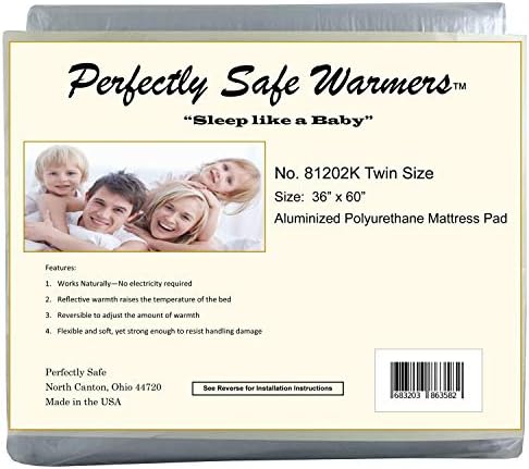 Body Heat Activated Crib, Twin, Full, Queen or King Size Bed Warmer Mattress Pad (Twin)