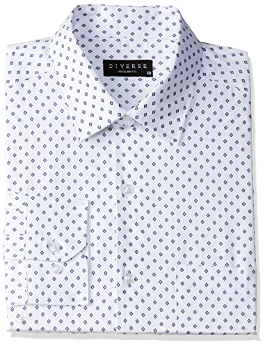 Image of Diverse Men's Cotton Printed Full Sleeve Regular Formal Shirt