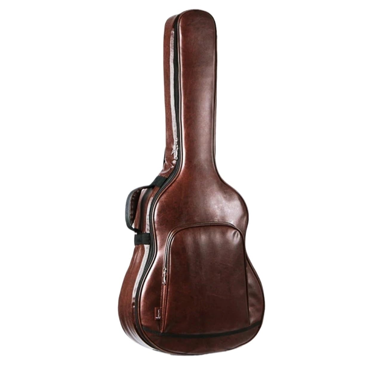 Borsa per Chitarra Custodia for Chitarra Acustica Folk in PU da 40/41 Pollici con tracolle, Zaino Impermeabile for