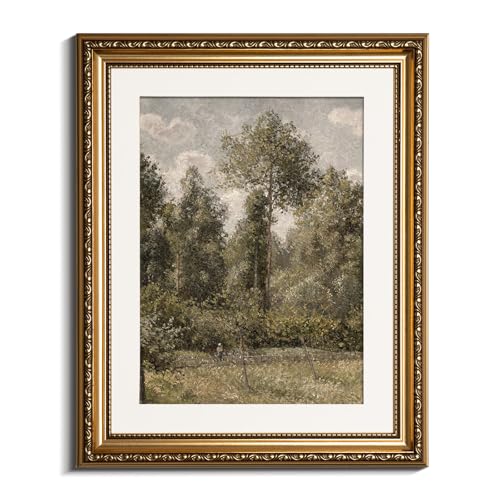 InSimSea Retro Gold Framed Wall Art, Home Room Poplars Vintage