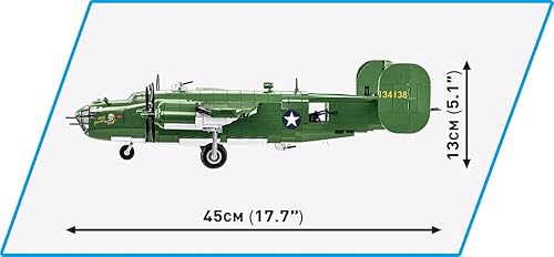 Miniatura 6 de COBI Colección Histórica WWII Consolidated B-24D LIBERATOR Avión verde militar, grande