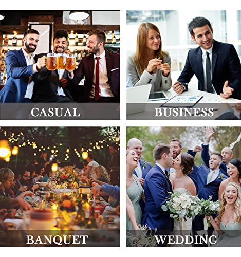 Image of HISDERN Ties for Men Paisley Tie and Pocket Square Woven Classic Floral Mens Ties Handkerchief Set Wedding Party Necktie