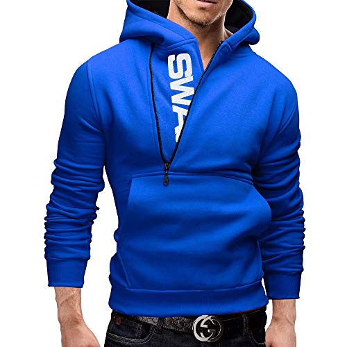 Moletom Slim Swag Com Capuz Blusa de Frio (Cinza, G)