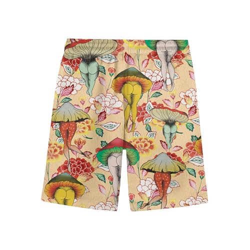 Funny Holiday Pattern Hawaiian Shorts for Men Colorful Swim Trunks Hawaiian Mens Shorts N13