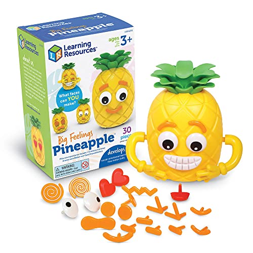Learning Resources La piña de los Sentimientos, Juguete para el Desarrollo Socio-Emocional, Juegos creativos, Conciencia del Cuerpo, niños de 3+ años