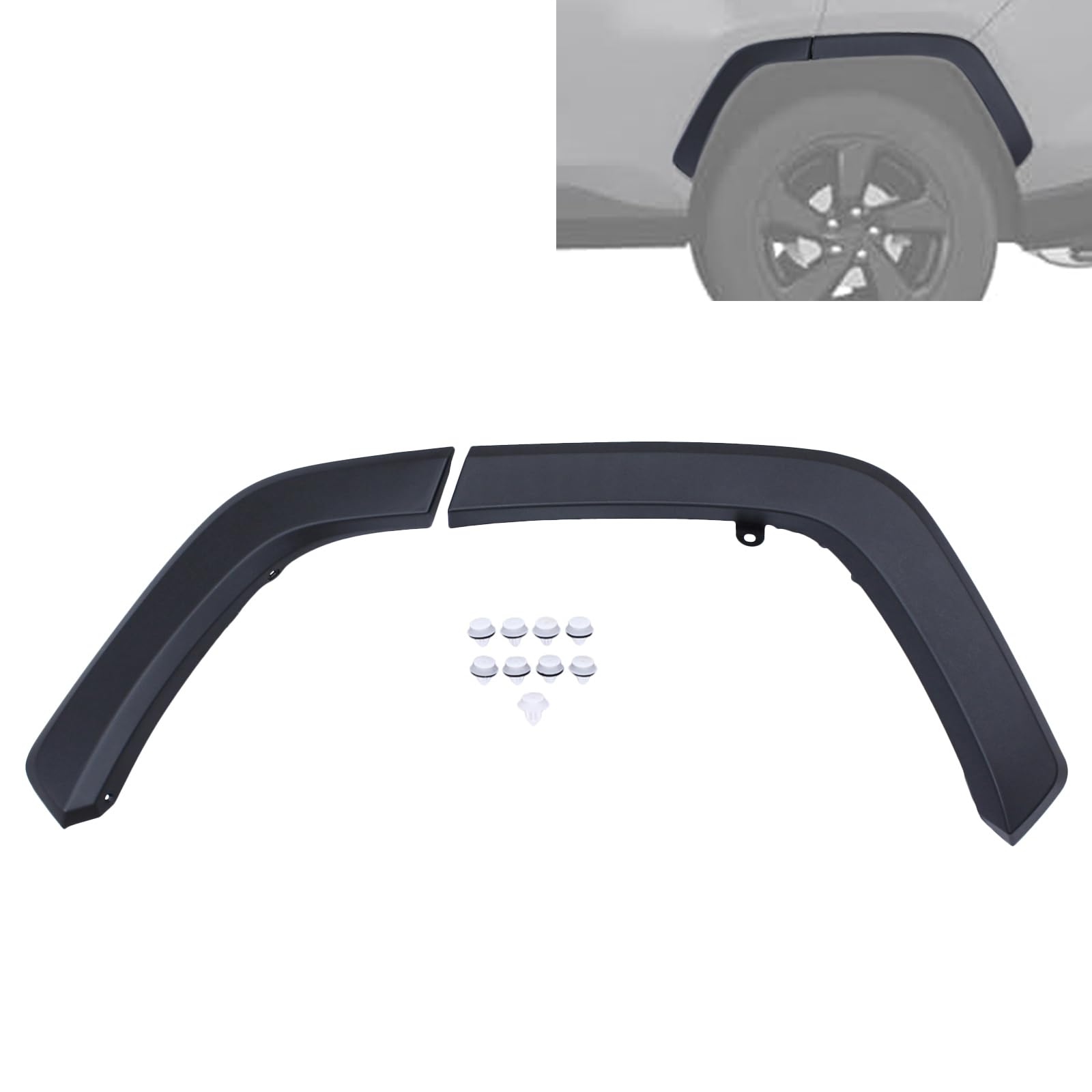 MOTOKU Black Rear Door Flare Arch and Rear Wheel Fender Flare