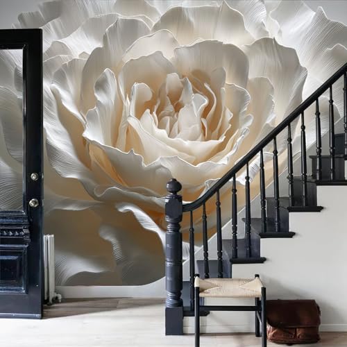 Poster geant mural personnalisé 3D plantes simples beige