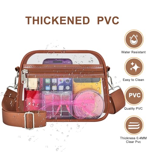 Image of Oraben Clear Bag for Stadium Events Clear Purse Stadium Bag Satchel Handbags for Sports Events Concerts Festivals | Stadium Approved