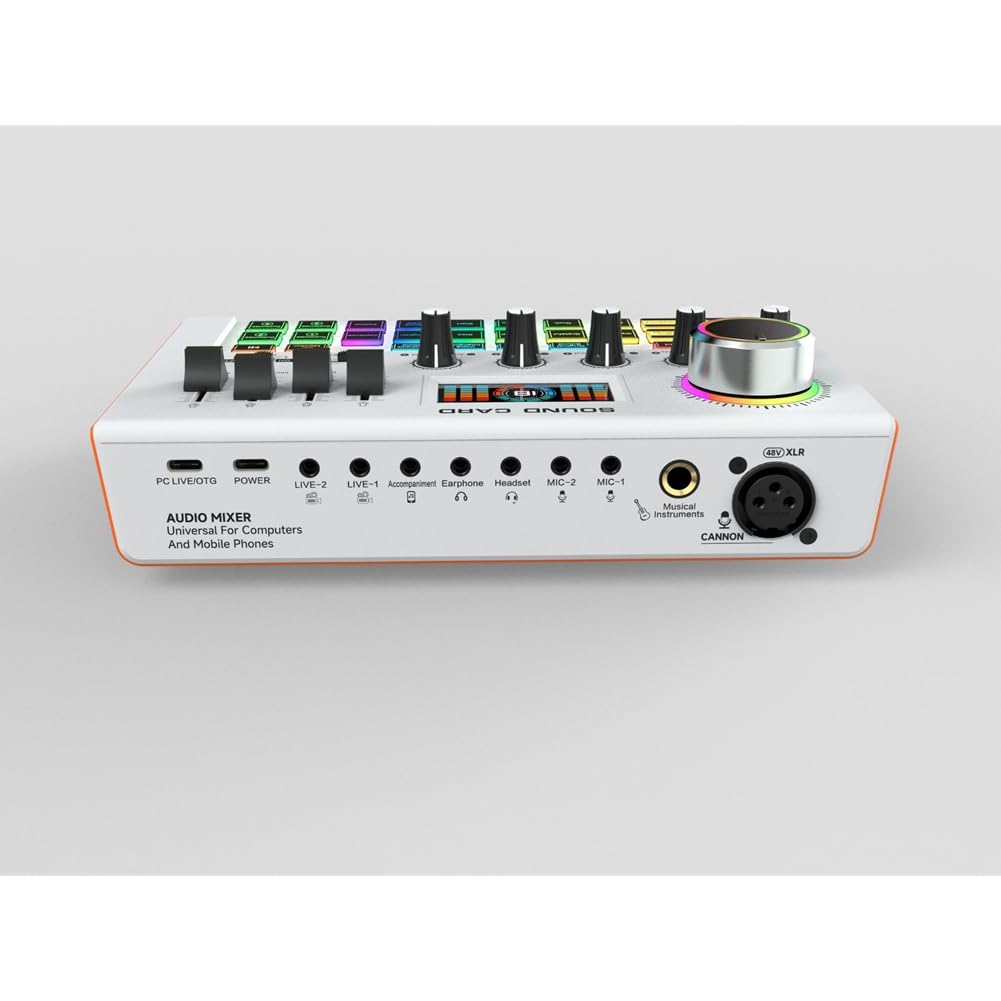 Tarjeta de Sonido Externa Mezcladora de Audio para Transmisión en de Música.