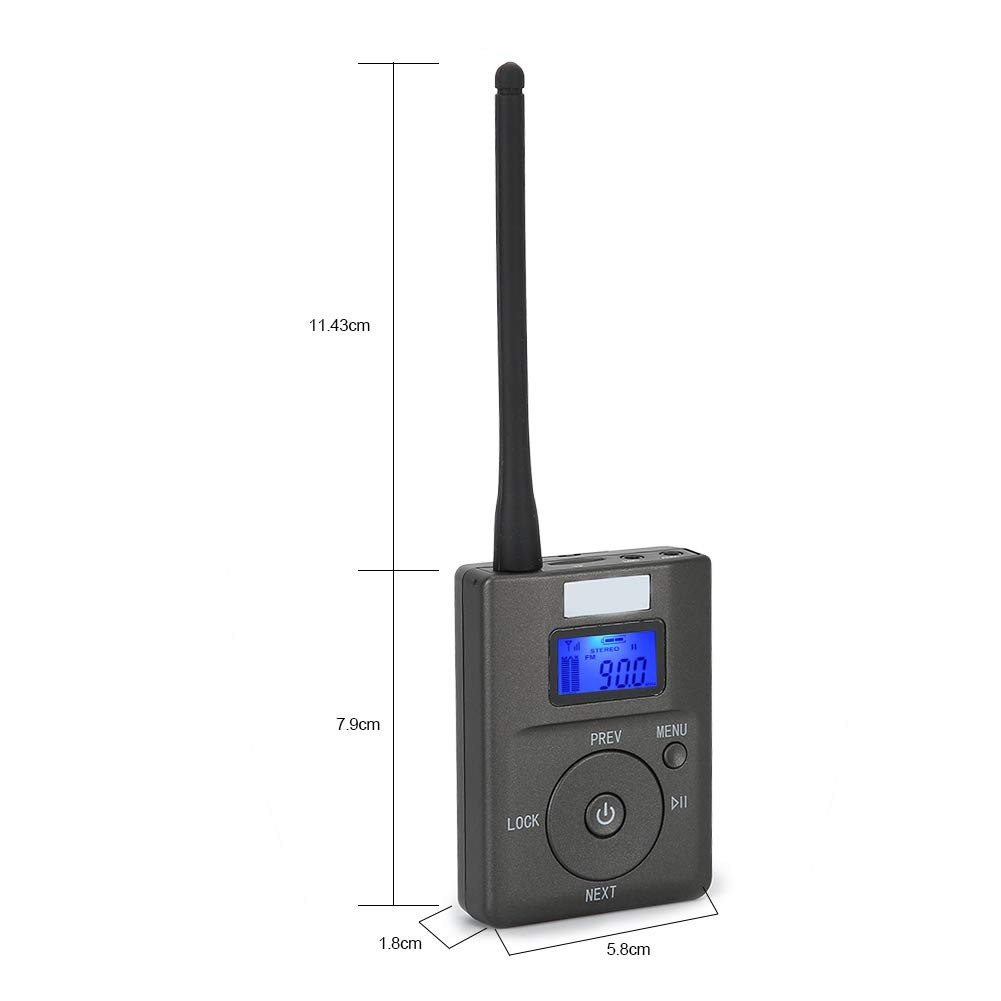 Trasmettitore FM, Trasmettitore FM wireless portatile a bassa potenza da 3,5 mm, Adattatore audio con slot per scheda TF per autoradio da viaggio a casa