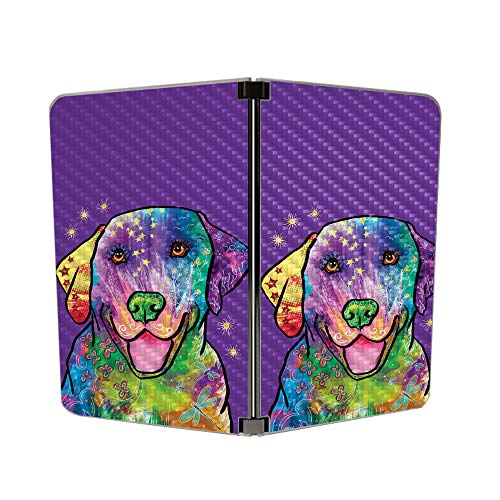 Image of MightySkins Carbon Fiber Skin for Microsoft Surface Duo - Golden Retriever Rainbow | Protective, Durable Textured Carbon Fiber Finish | Easy to Apply | Made in The USA