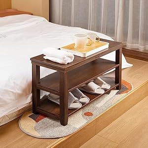 Shoe Rack Bench, 2-Tier Wood Heavy Duty Shoe Organizer Shelf for Entryway, Living Room,Bedroom (Brown, 11.81"X31.5"X16.54") Shoe Rack Bench 2 Tier Wood Heavy Duty Shoe Organizer Shelf for Entryway Living RoomBedroom Brown 1181X315X1654