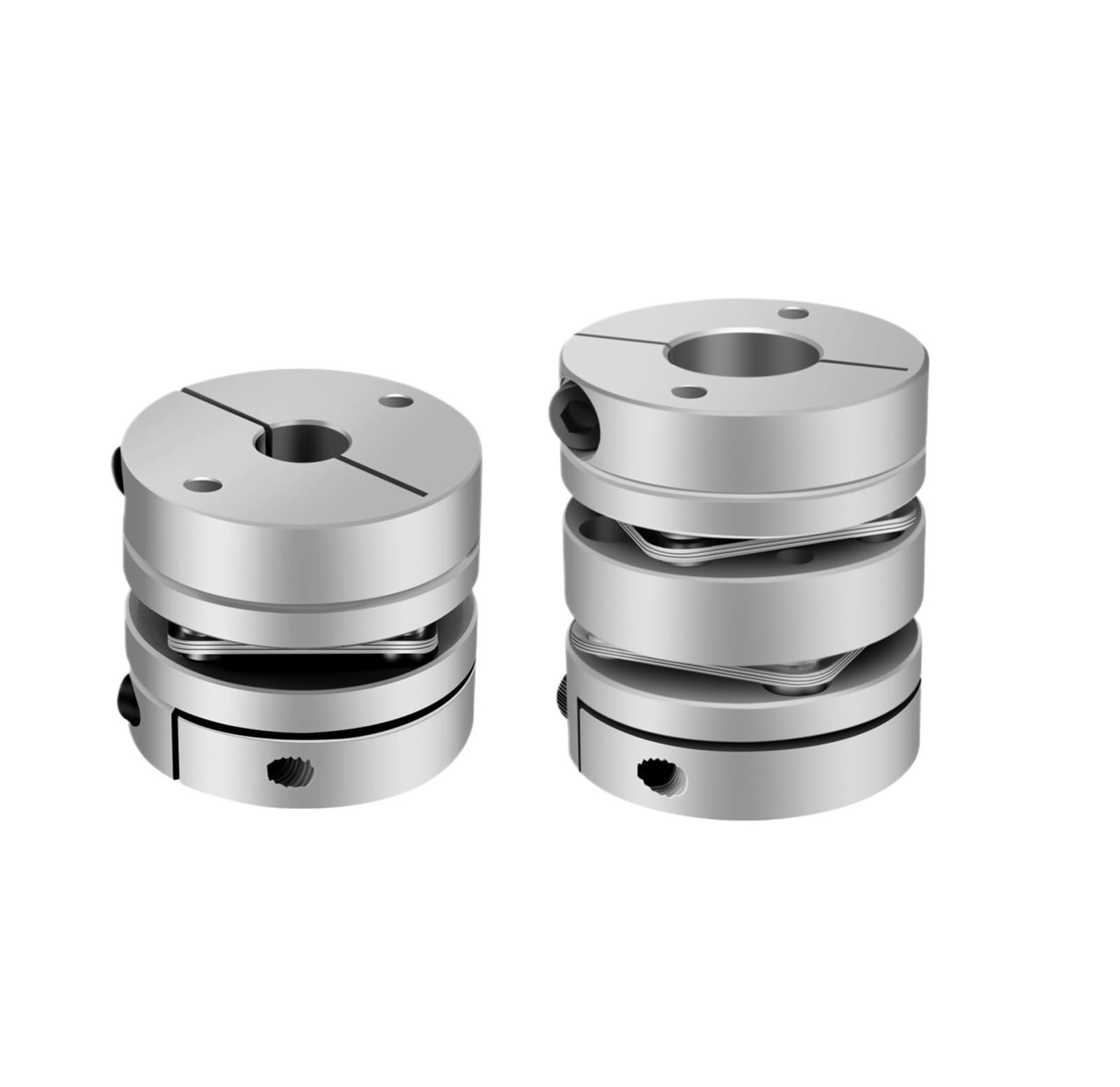Accoppiamento a membrana 1 PC Giunto elastico a diaframma singolo in lega di alluminio con vite a sfere, servomotore passo-passo, encoder, computer(45X45)
