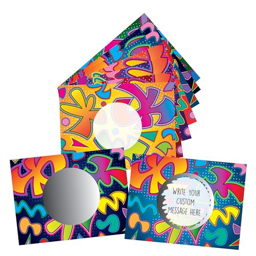 My Scratch Offs - Customizable Scratch-Off Cards Graffiti Design for Prizes, Classroom Rewards & Teacher Supplies, 50 Pack