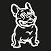 Keen French Bulldog Vinyl Decal Sticker|Cars Trucks Vans Walls Laptop|White|5.5 in|KCD520