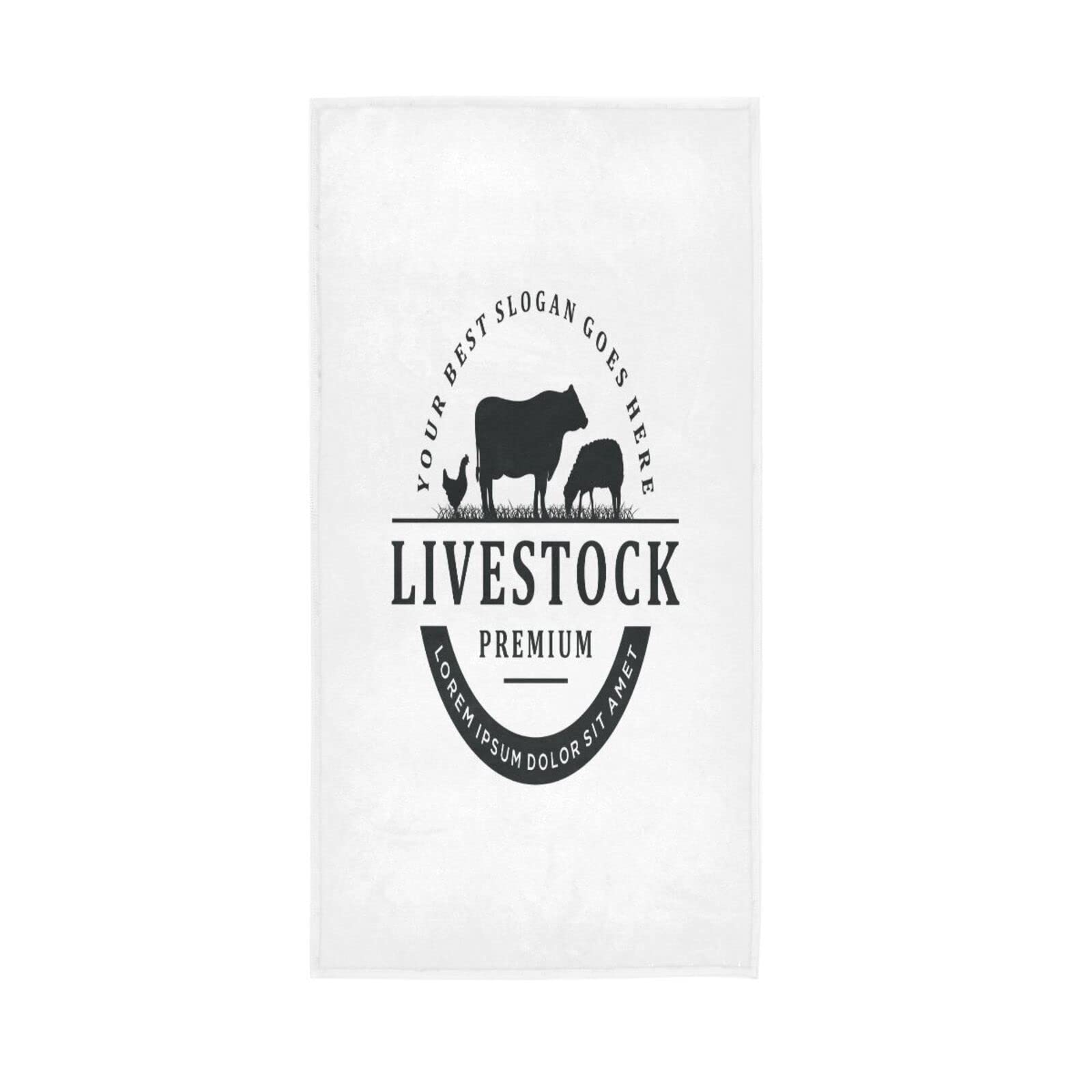 LSRCPD Farm Animal Hand Towels for Kitchen, 15 x 30 Inches Absorbent Hand Towel Spa Towels for Facials Soft Face Towels