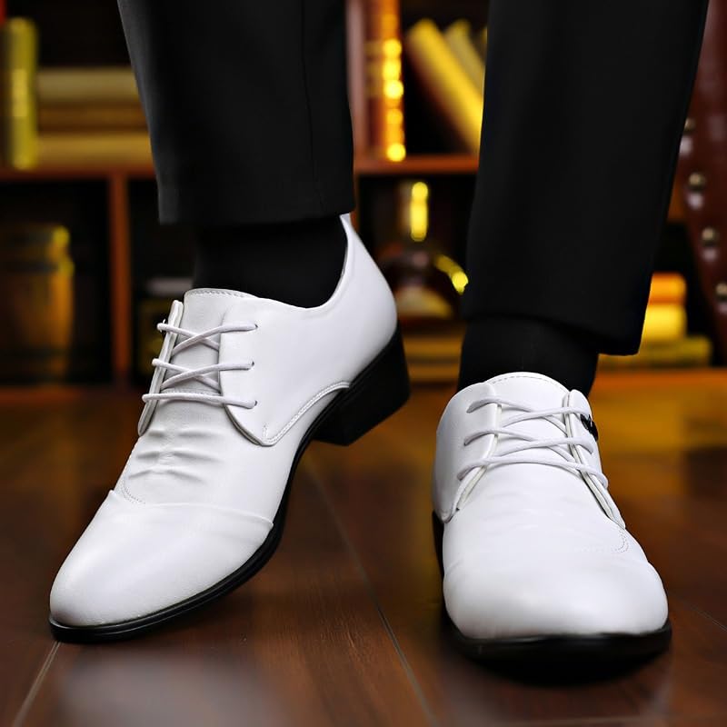 Men's Classic Lace-up Formal Oxfords Mens Fashion Classic Pointed Toe Low Top Leather Dress Shoes Comfort Hand Stitched Business Formal Derby Shoes2