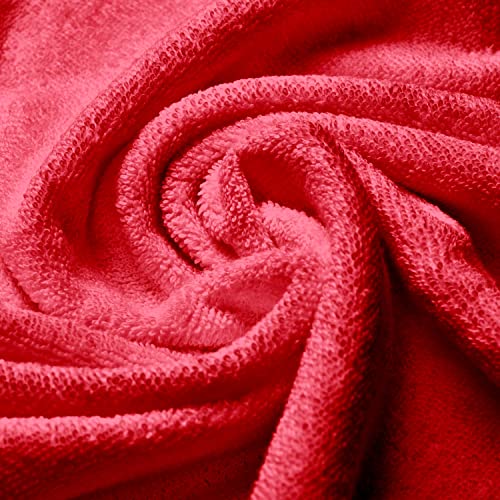 Image of @Home by Nilkamal Extra Absorbent Lightweight Anti Bacterial and Odour Resistant 100% Cotton Solid Hand Towel | Set Includes 4 Hand Towels | Pack of 4 - Onion & Irish Blue - 38 x 58 cm