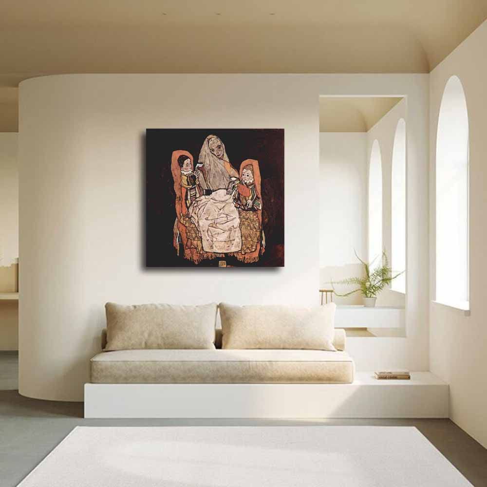 Amazon.co.jp: エゴン・シーレ-Mother with Two Children 絵画