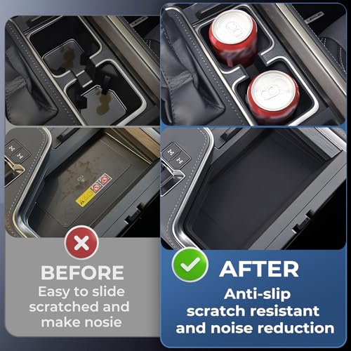 Image of Cup Holder Insert & Wireless Charging Protective Mats for Lexus GX550 2026 2025 2024, Center Console Interior Accessories Silicone Cup Holder & Wireless Charger Cover Pad for 2024-2026 GX 550