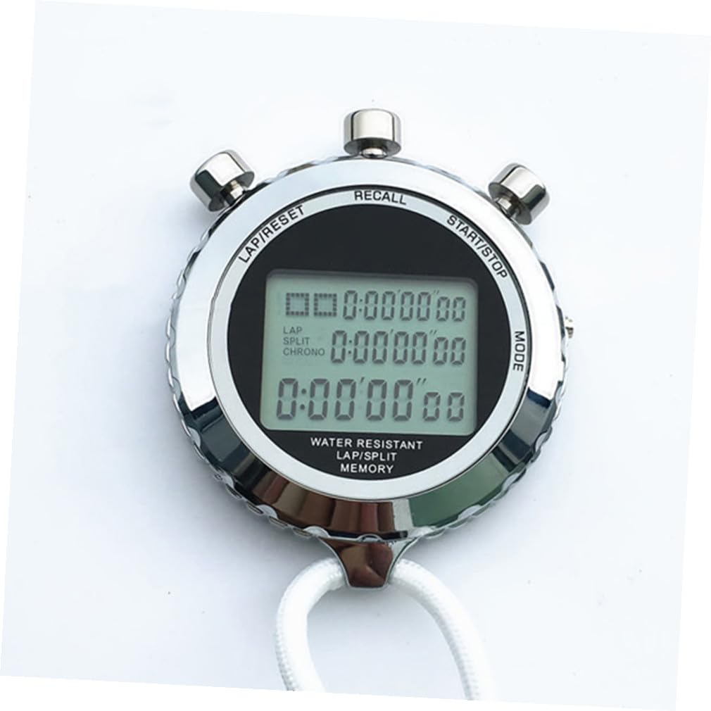 Gatuida Cronómetro Digital Profesional LCD Portátil 3 Columnas 30 Pistas con Correa Temporizador Electrónico para Entrenamiento Deportivo Atletismo y Fitness Contador de Cronógrafo