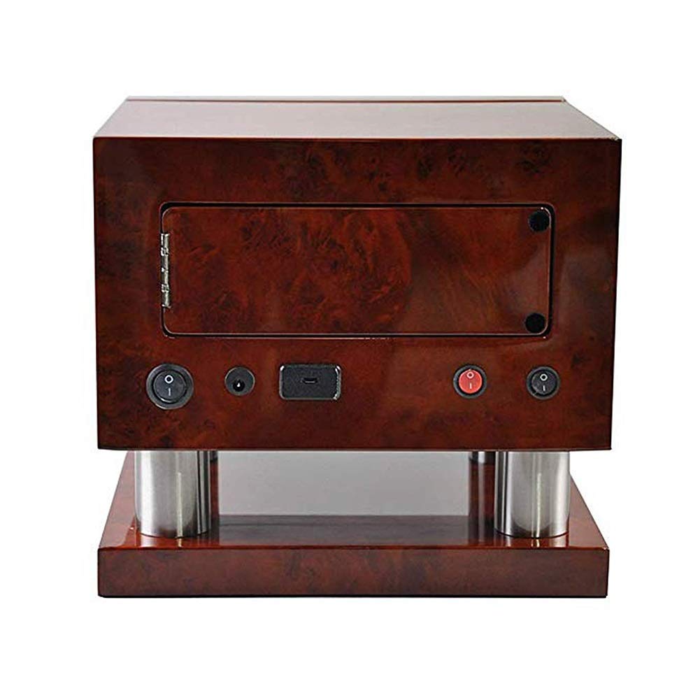 Caricaorologi 2 Orologi in Legno, con Motore Silenzioso E Display Digitale LCD, Scatola di Carica Automatica, Vernice per Pianoforte