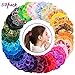 Produktbild Haargummis Scrunchies, SANBLOGAN Haargummis Mädchen Samt Bunte Gummibänder Haar Scrunchies Elastische Samt Haarbänder Pferdeschwanz Halter Stirnbänder Haarschmuck für Frauen oder Mädchen (50 Stück)