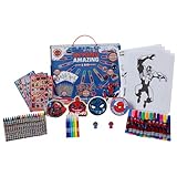 Marvel Avengers Spiderman Coloring Art Set for Kids with Stickers and Stampers, 150+ Pieces