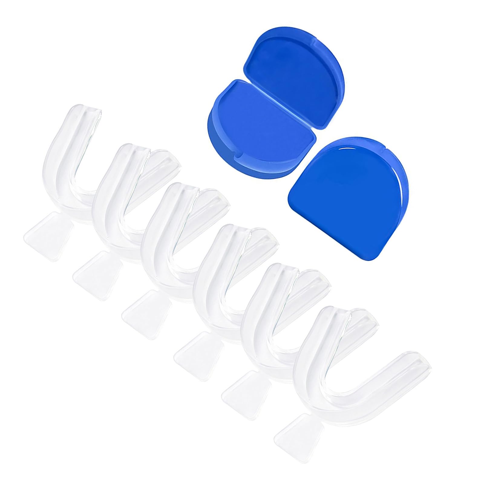 6PCS Teeth Whitening Tray Kit Mouth Trays Thermoform Moldable Teeth Tray for Whitening 2 Tooth Boxes Oral Care