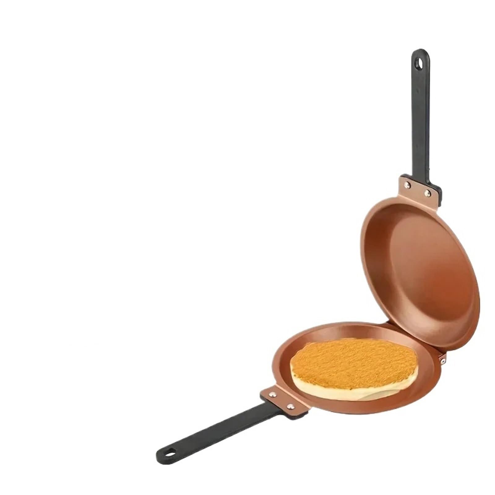 Poêle pliante double face pour un petit déjeuner rapide, crêpes et pain dorés