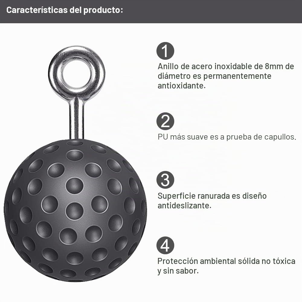 SELEWARE Pull Up Ball Grip, Agarre Antideslizante para Escalada, Agarre para Entrenamiento de Fuerza para Barra Chin Up Kettlebell Barbell Home Gym