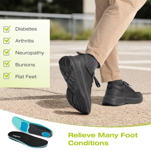 OrthoComfoot Men's Orthopedic Fashion Sneakers for Arch Support: Comfortable Walking Shoes for Plantar Fasciitis, Casual Breathable Orthotic Outdoor Shoes for Foot and Heel Pain Relief4