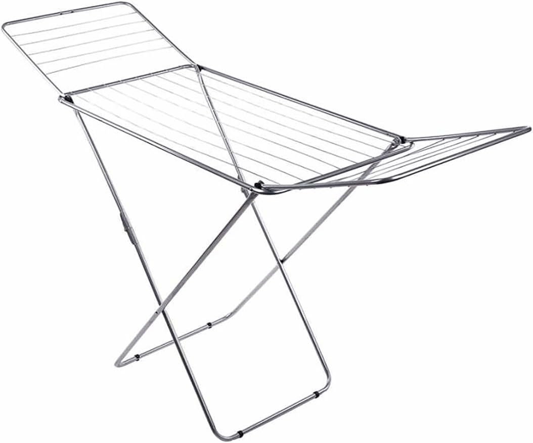 Cuisine Art VERA Clothes Dryer 18M - Foldable Drying Rack with Silver Frame | 180cm x 50cm x 108.5cm Silver-coated Metallic finish