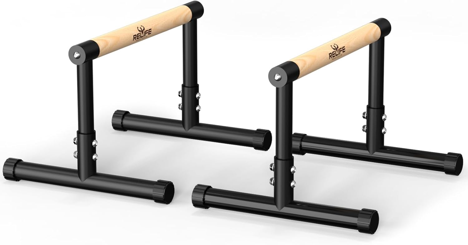 Relife Rebuild Your Life – Dip Station Exercises – Parallel Bars – Heavy Duty Dip Stand – Stable Gym Dip Bars