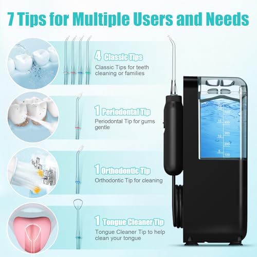 Oeeter M01 Water Dental Flosser, Professional Water Dental Flossers For Teeth Cleaning, Oral Irrigator thumb #3