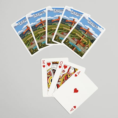 Baraja de cartas California Signpost 52 naipes poker miniatura 7