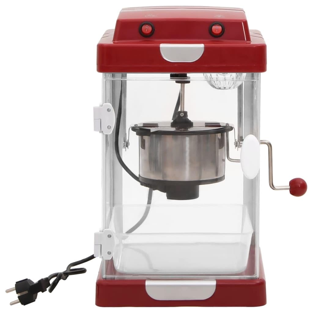 vidaXL Máquina para Hacer Palomitas de Maiz Caseras 2,5Oz Roja Palomitera Casa
