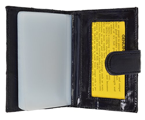 Étui pour cartes de crédit en peau d'anguille Marshal, idée cadeau homme raffiné