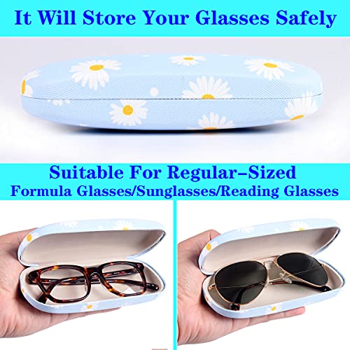 Image of ADBGV 3Pcs Unisex Hard Shell Eyeglasses Cases, Protective Case For Glasses,Sunglasses Case with Cleaning Cloth