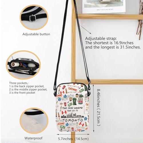 Toronto Canada Travel Crossbody Bag Toronto Souvenirs Gift Toronto Canadian Shoulder Bag Vocation Gifts Honeymoon Gift2