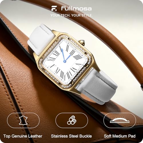Image of Fullmosa Watch Band, Quick Release Leather Watch Strap Compatible with Samsung Galaxy Garmin for Men Women, Replacement Bands Width 12mm 14mm 16mm 18mm 19mm 20mm 21mm 22mm 24mm