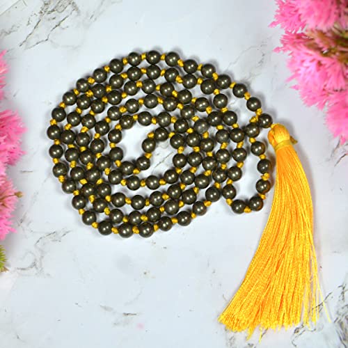 Image of Reiki Crystal Products Natural Reiki Feng-Shui Mala Necklace 6 mm Crystal Stone 108 Bead Jaap Mala for Men and Women
