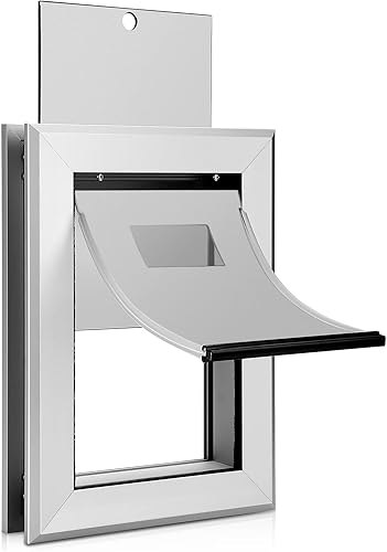 Miniatura 10 de Ownpets Puerta impermeable para perro, puerta de aluminio para mascotas para puertas interiores y exteriores, con solapa magnética y panel