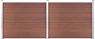 Furniture Select-Fence - Juego de paneles WPC (353 x 146 cm), color marrón